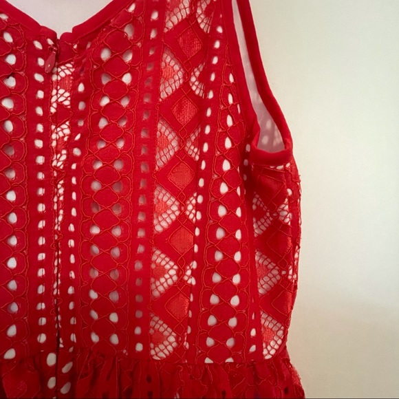 ModCloth Coral “Lend Your Loveliness” Lace Midi Sundress in Coral - Picture 9 of 9